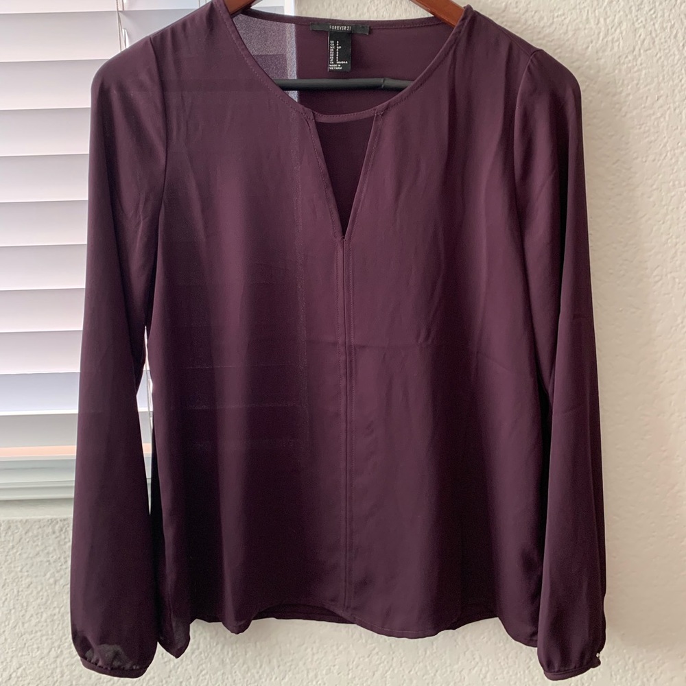 Plum Work Blouse